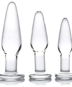 Dosha 3 Piece Glass Anal Plug Kit