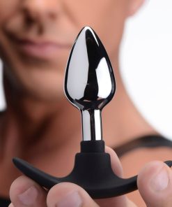 Dark Invader Metal and Silicone Anal Plug - Small