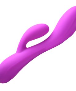 10X Flexible Silicone Rabbit Vibrator - Purple