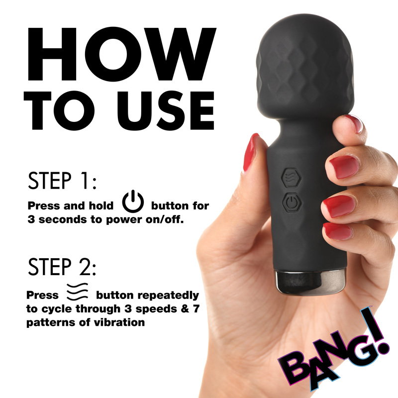 10X Mini Silicone Wand - Black - Image 7