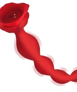 9X Beaded Bloom Silicone Rose Vibrator