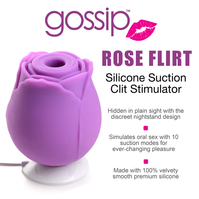 10X Rose Flirt Silicone Clitoral Stimulator - Image 2