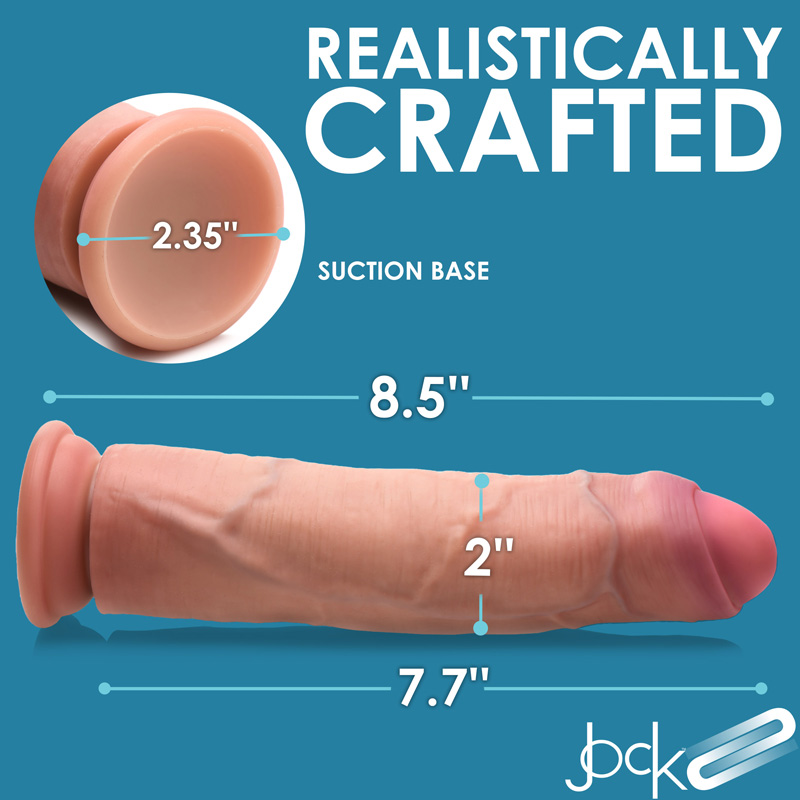 8.5 Inch Dual Density Uncut Dildo - Image 4