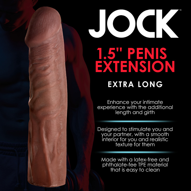Extra Long 1.5 Inch Penis Extension - Dark - Image 2