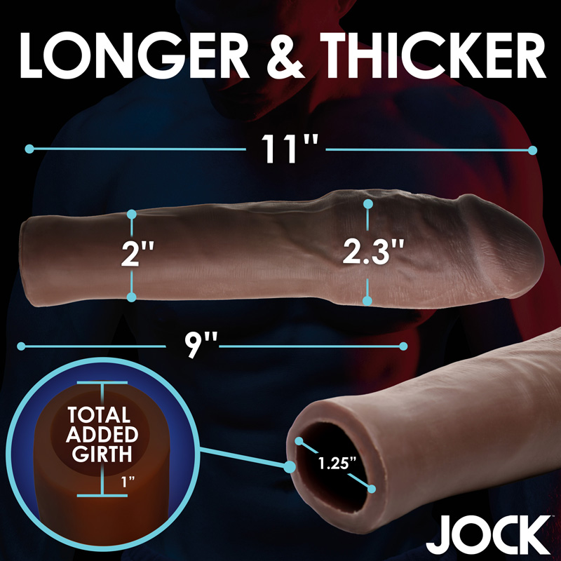 Extra Thick 2 Inch Penis Extension - Dark - Image 3