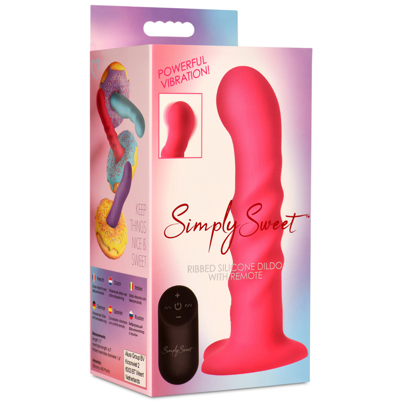 21X Vibrating Ribbed Silicone Dildo - Image 13