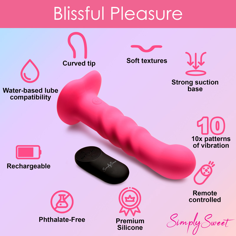 21X Vibrating Ribbed Silicone Dildo - Image 5