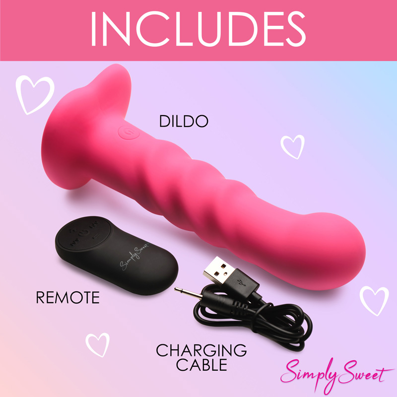 21X Vibrating Ribbed Silicone Dildo - Image 8