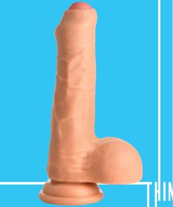 7 Inch uncut Dildo with Balls