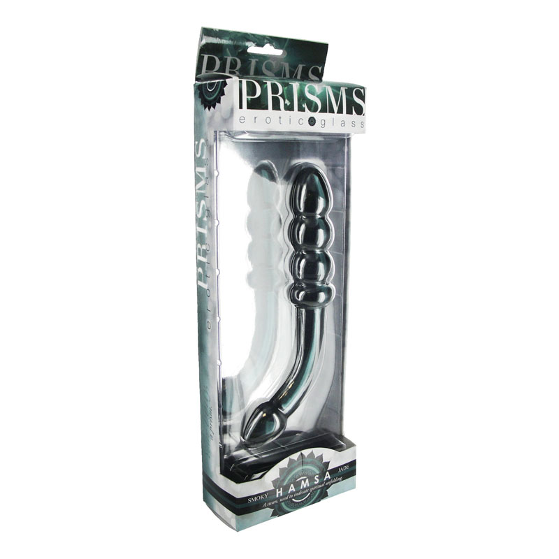 Hamsa Glass Dildo - Smoky Jade - Image 2