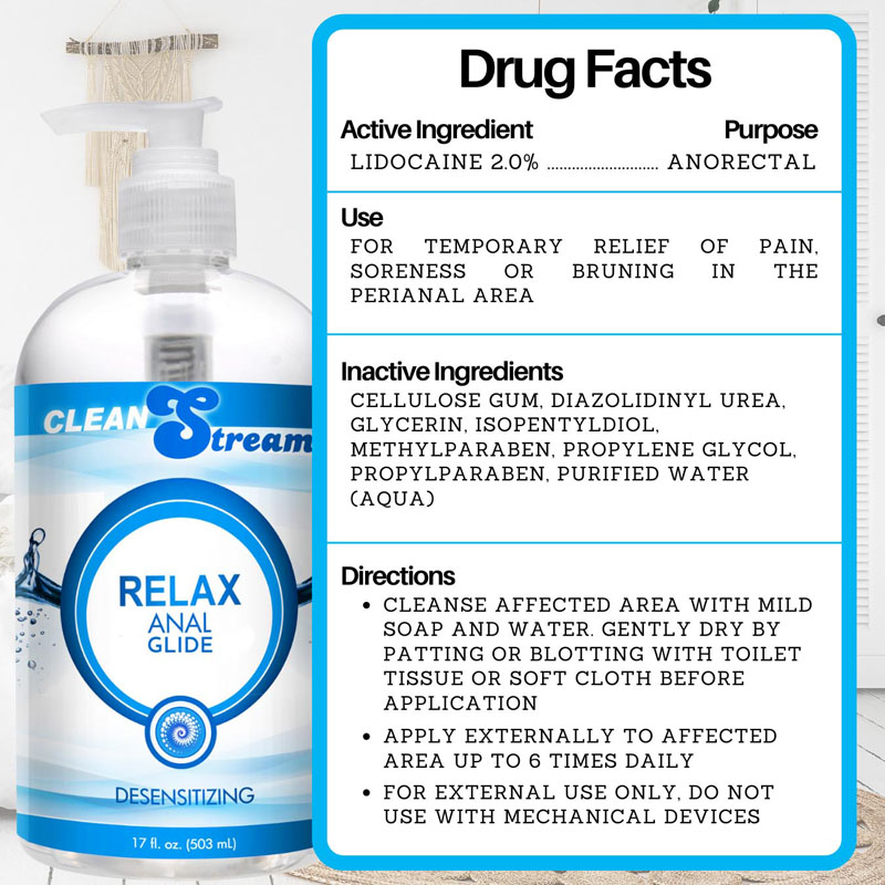 Clean Stream Relax Desensitizing Anal Lube 17 oz - Image 7