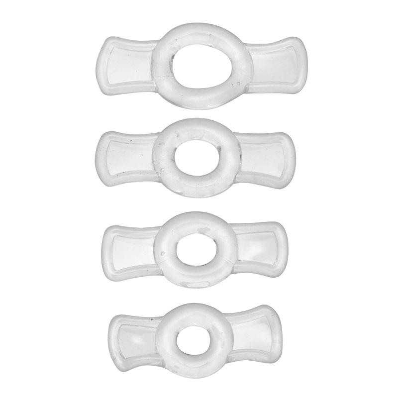 Size Matters Endurance Penis Ring Set - Clear - Image 3