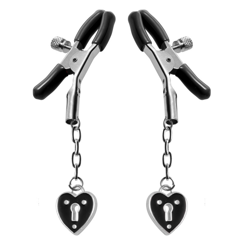 Charmed Heart Padlock Nipple Clamps - Image 2