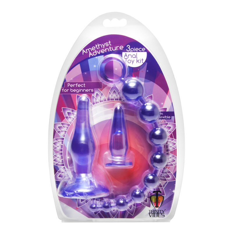 Amethyst Adventure 3 Piece Anal Toy Kit - Image 2