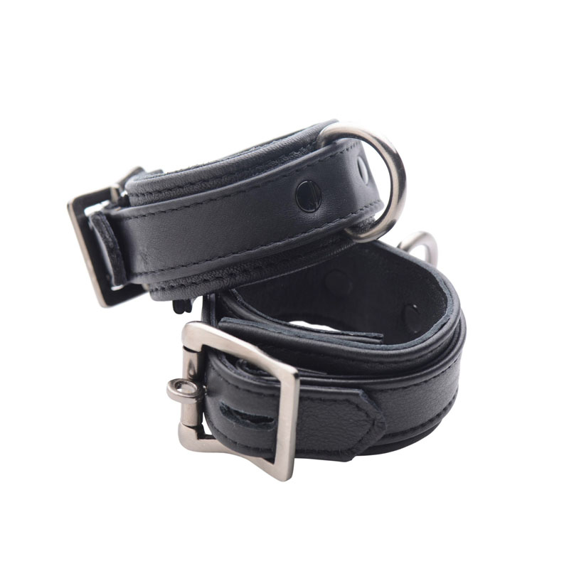 Strict Leather Luxury Locking Wrist Cuffs - Image 2