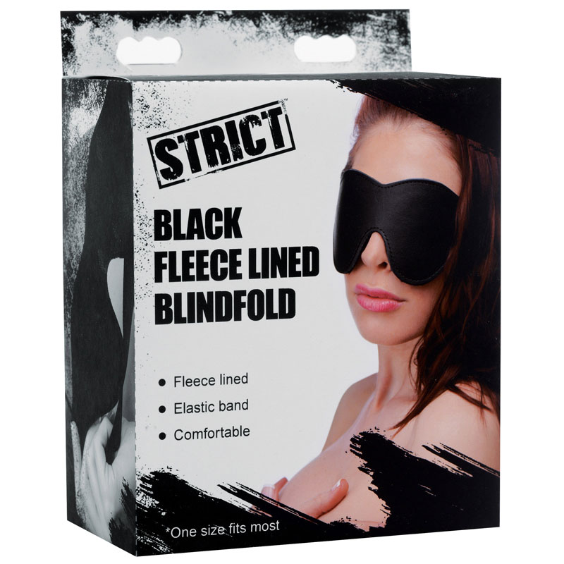 Black Fleece Lined Blindfold - Image 3