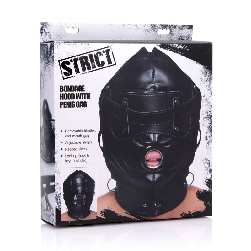 Bondage Hood with Penis Gag - Image 8
