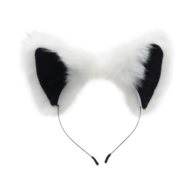 White Fox Tail Anal Plug and Ears Set - Image 4