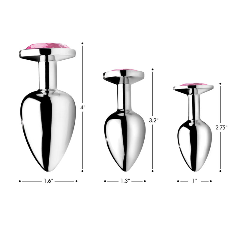 Pink Gem Anal Plug- Small - Image 3