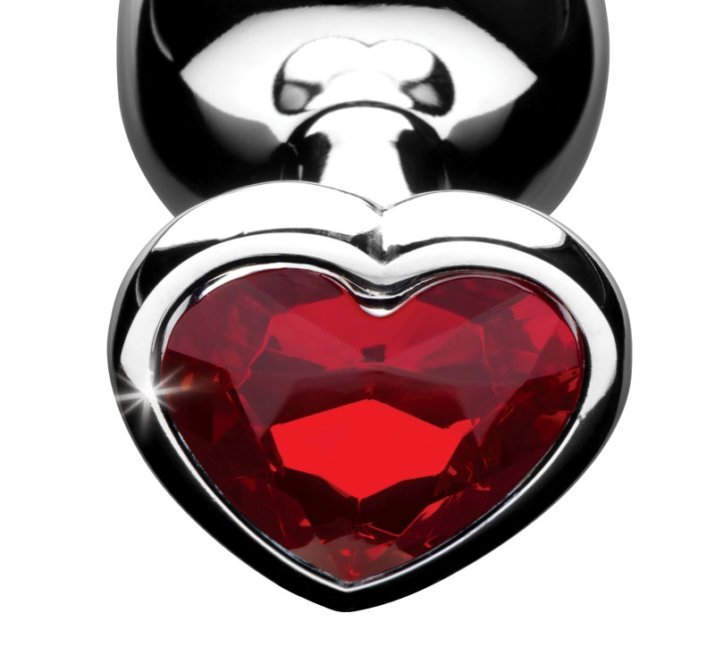 Red Heart Gem Anal Plug- Small - Image 4