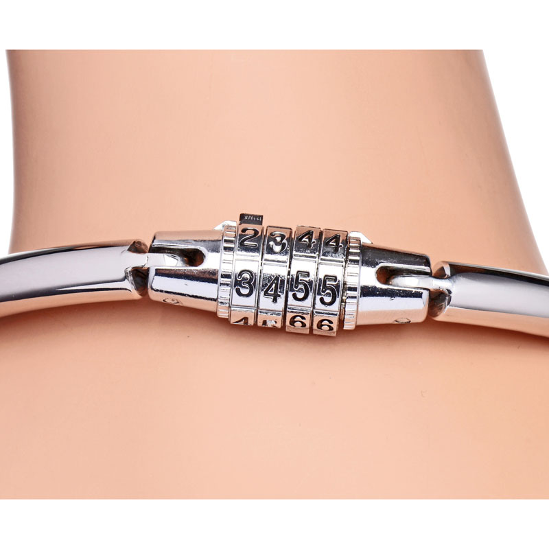 Stainless Steel Combination Lock Slave Collar - Image 2