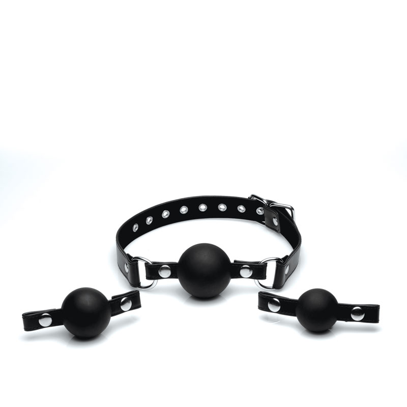 Interchangeable Silicone Ball Gag Set - Image 4