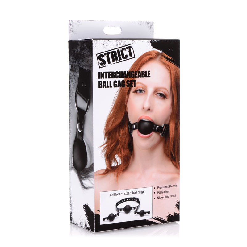 Interchangeable Silicone Ball Gag Set - Image 6