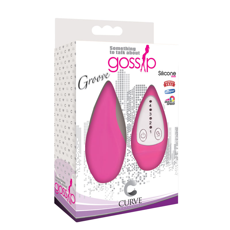 Groove Smooth Silicone Remote Vibe- Pink - Image 3