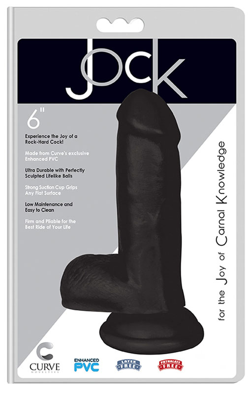 JOCK 6 Inch Dong with Balls Black - Image 2