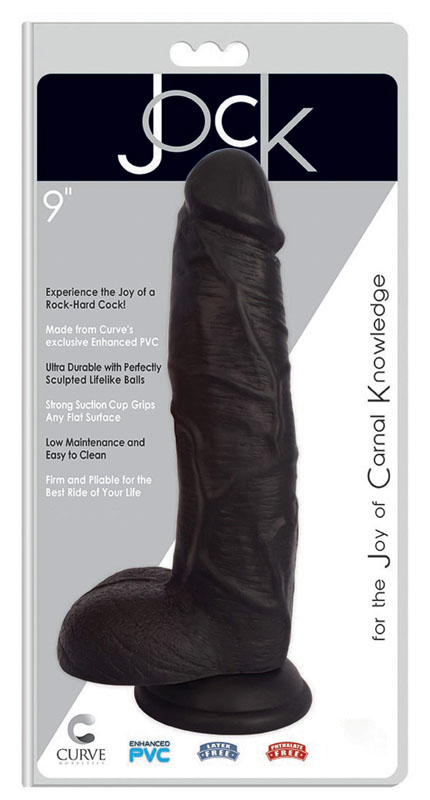 JOCK 9 Inch Dong with Balls Black - Image 2