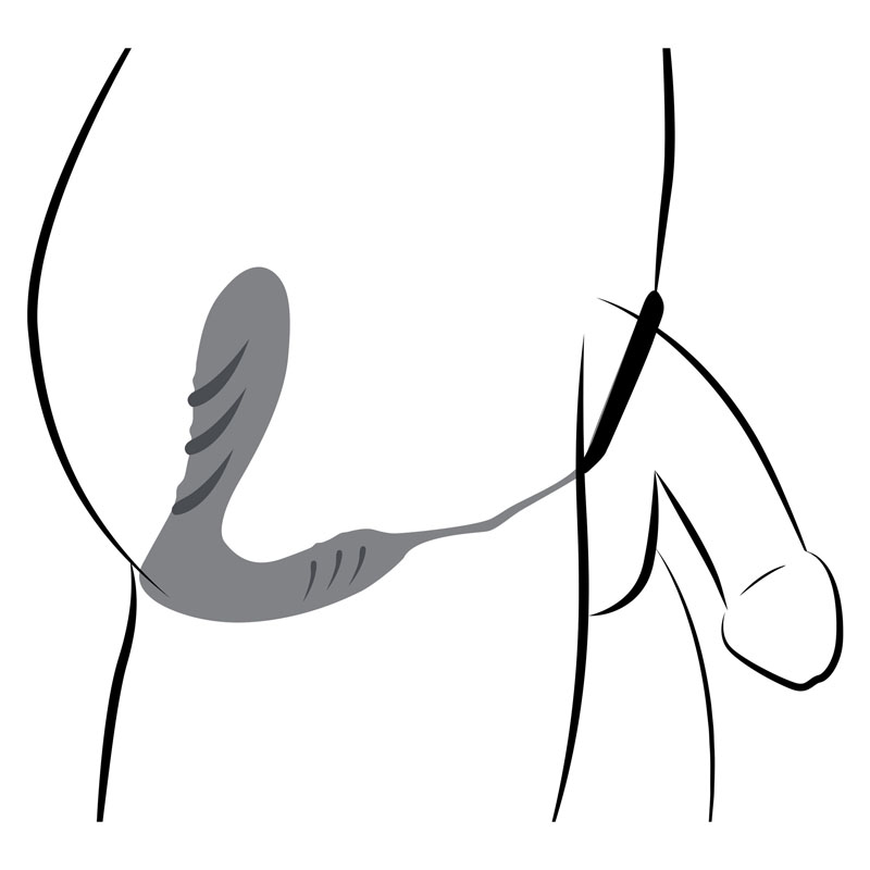 Silicone Prostate Vibrator and Strap with Remote Control - Image 6