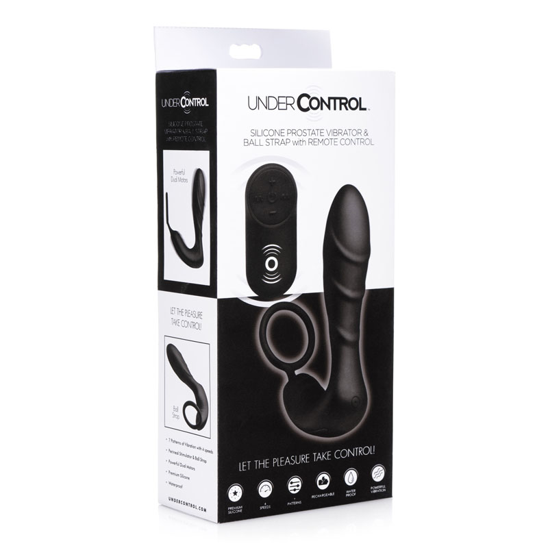 Silicone Prostate Vibrator and Strap with Remote Control - Image 7