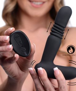 Silicone Thrusting Anal Plug With Remote Control