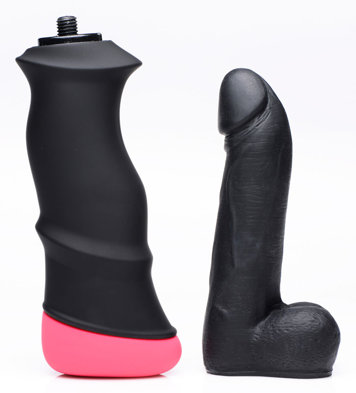 Mega-Pounder Hand-held Thrusting Silicone Dildo - Image 5