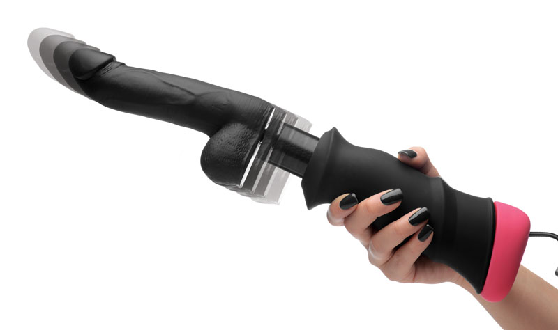 Mega-Pounder Hand-held Thrusting Silicone Dildo - Image 2