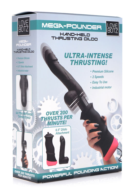 Mega-Pounder Hand-held Thrusting Silicone Dildo - Image 7
