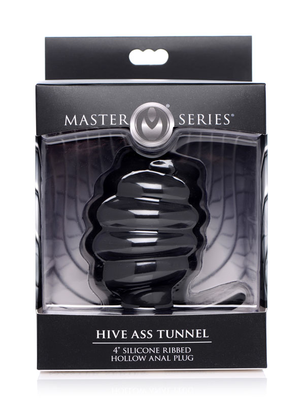 Hive Ass Tunnel Silicone Ribbed Hollow Anal Plug - Large - Image 7