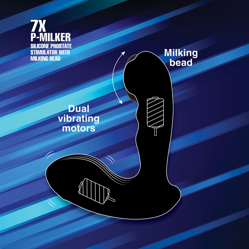 7X P-Milker Silicone Prostate Stimulator with Milking Bead - Image 2
