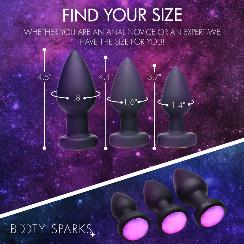 7X Light Up Rechargeable Anal Plug - Medium - Image 9