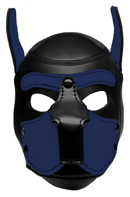 Spike Neoprene Puppy Hood - Blue - Image 3