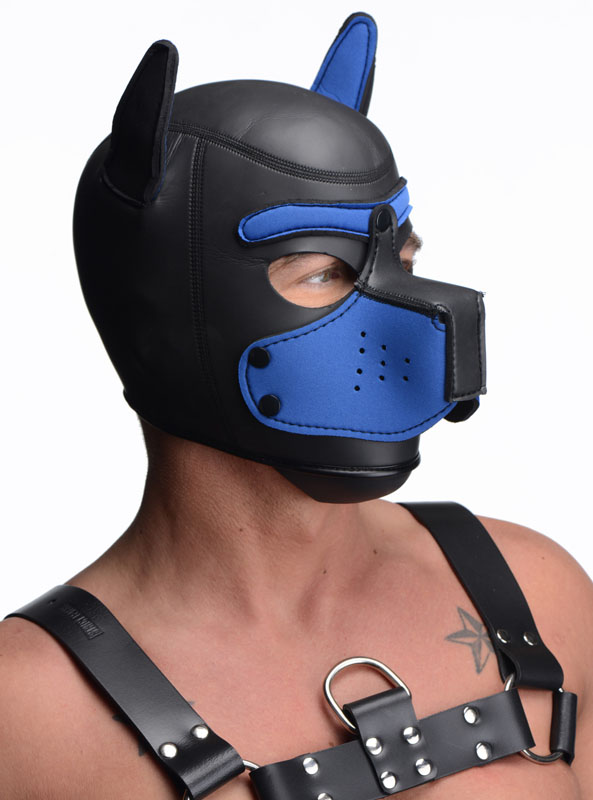 Spike Neoprene Puppy Hood - Blue - Image 2