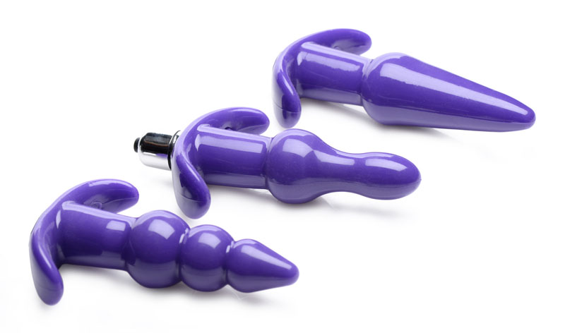 Thrill Trio Anal Plug Set - Purple - Image 2