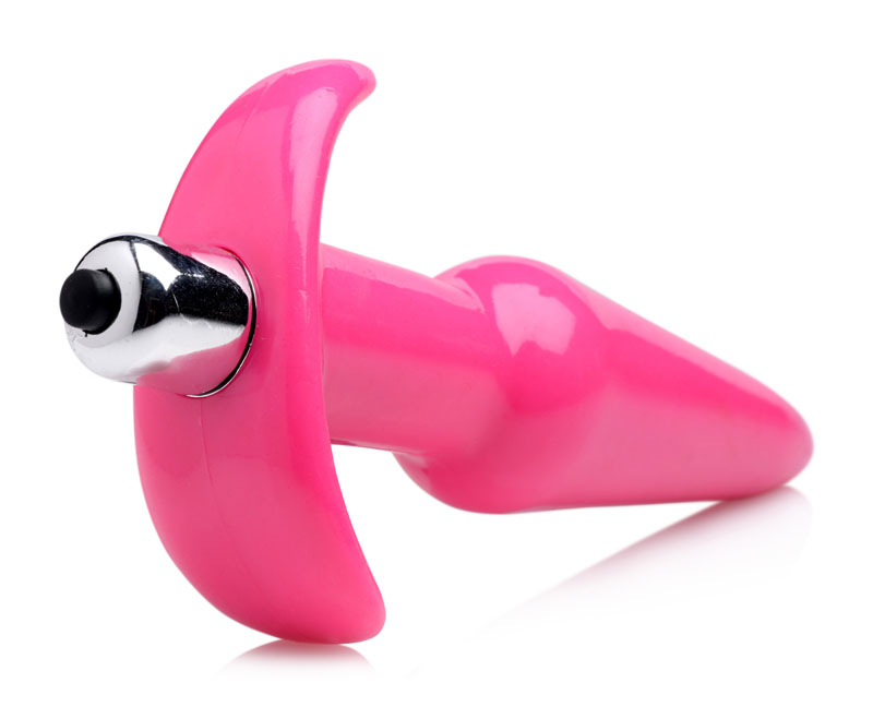 Smooth Vibrating Anal Plug - Pink - Image 4