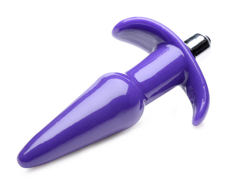 Smooth Vibrating Anal Plug - Purple - Image 4