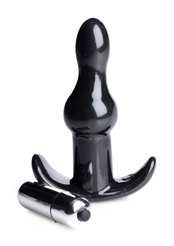 Bumpy Vibrating Anal Plug - Black - Image 3
