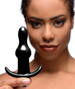 Bumpy Vibrating Anal Plug - Black