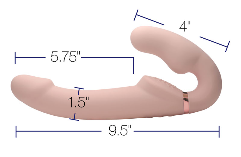 Remote Control Inflatable Vibrating Silicone Ergo Fit Strapless Strap-On - Image 4