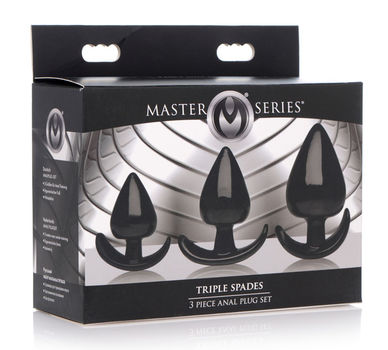 Triple Spades 3 Piece Anal Plug Set - Image 4