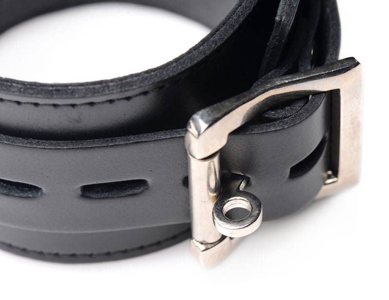 Leather Wrapped Spreader Bar with Cuffs - Image 4