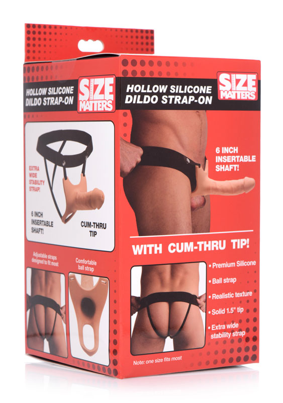 Hollow Silicone Dildo Strap-on - Flesh - Image 7